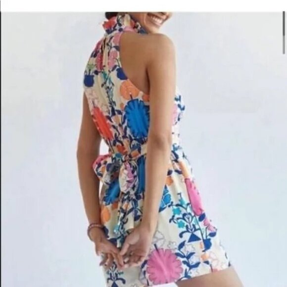 Anthropologie Plenty by Tracy Resse Ruffle Floral Romper Size XS Ladies - Picture 2 of 12